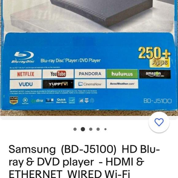 Samsung Media Samsung Bd J50 Blu Ray Disc Player Model Bd J5100
